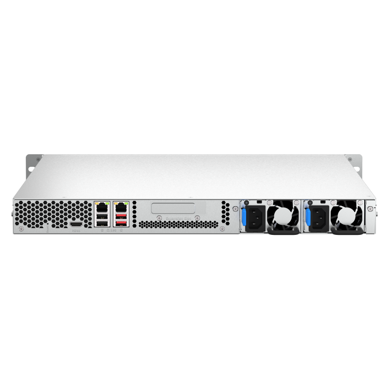 QNAP TS-464U-RP-8G NAS Rackmount 1U Intel Celeron N5095 8 GB DDR4 4 Baías HDD/SSD 2.5"/3.5" 2.5GbE RAID Alumínio, Preto - 4711103082201