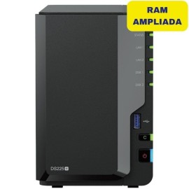 Synology Diskstation DS225+ NAS Tower Intel Celeron J4125 6 GB DDR4 2 Baías HDD/SSD 3.5"/2.5" 2.5GbE Preto - 8435797000292