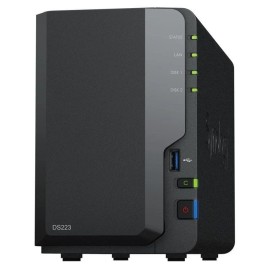 Synology Diskstation DS223 NAS Tower Realtek RTD1619B 2 GB DDR4 2 Baías HDD/SSD 1GbE Preto - 4711174724772