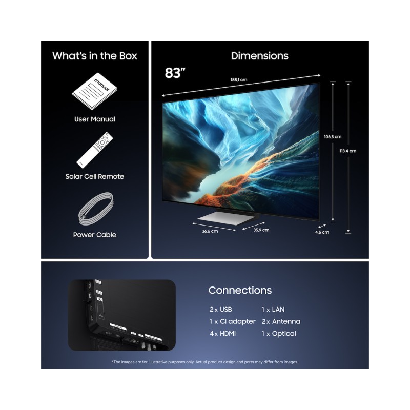 Samsung TQ48S90HAEXXC OLED TV Plano 121,9 cm (48") 4K Ultra HD, Smart TV, Wi-Fi, Ethernet, LAN, Bluetooth, Preto - 8806099008062