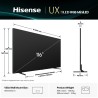 Hisense 116UXQ RGB-MiniLED TV Plano 295 cm (116") 4K Ultra HD, Smart TV, Wi-Fi, Ethernet, LAN, Bluetooth, Cinzento - 6942351423159