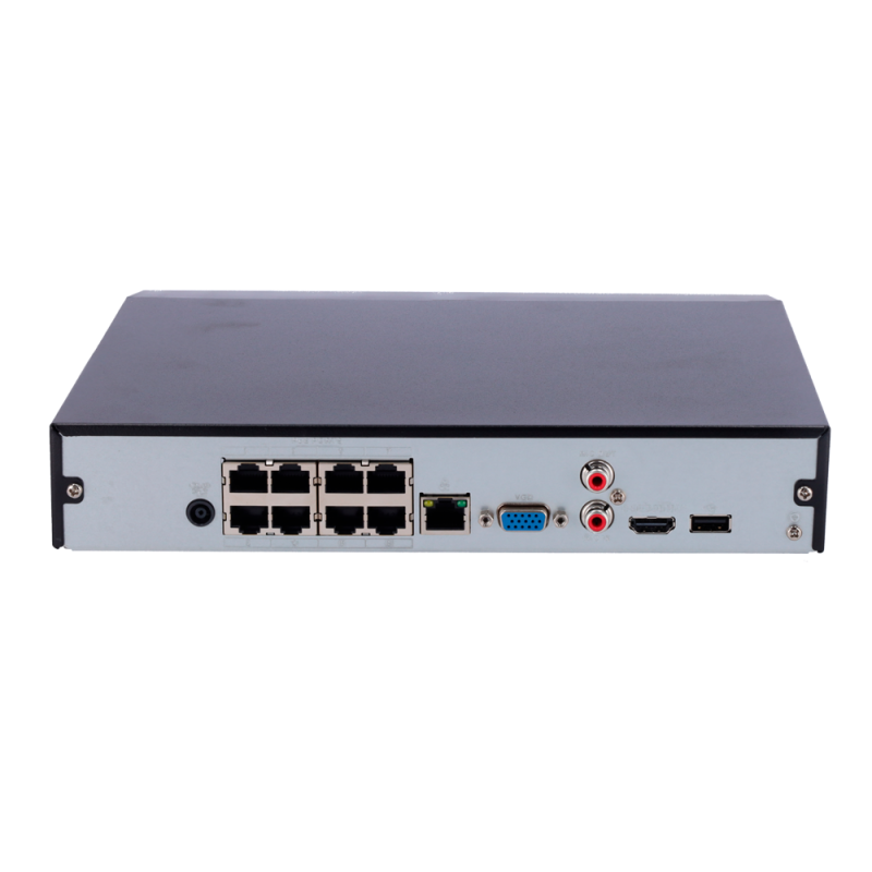 X-Security XS-NVR2108-8P-4AI Gravador NVR, 8 CH, 8 IP, 8 PoE, 12 MP, 80 Mbps, 1 HDD até 10 TB, HDMI Full HD e VGA, IA, WizSense - 8435325475233