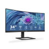 Philips E Line 346E2CUAE LCD Monitor Profissional Curvo, 86,4 cm (34"), 3440 x 1440 pixels Wide Quad HD+, 100Hz, USB-C, DisplayPort, HDMI, Ajuste de Altura, Altifalantes Integrados, Preto - 346E2CUAE/00 - 8712581770662