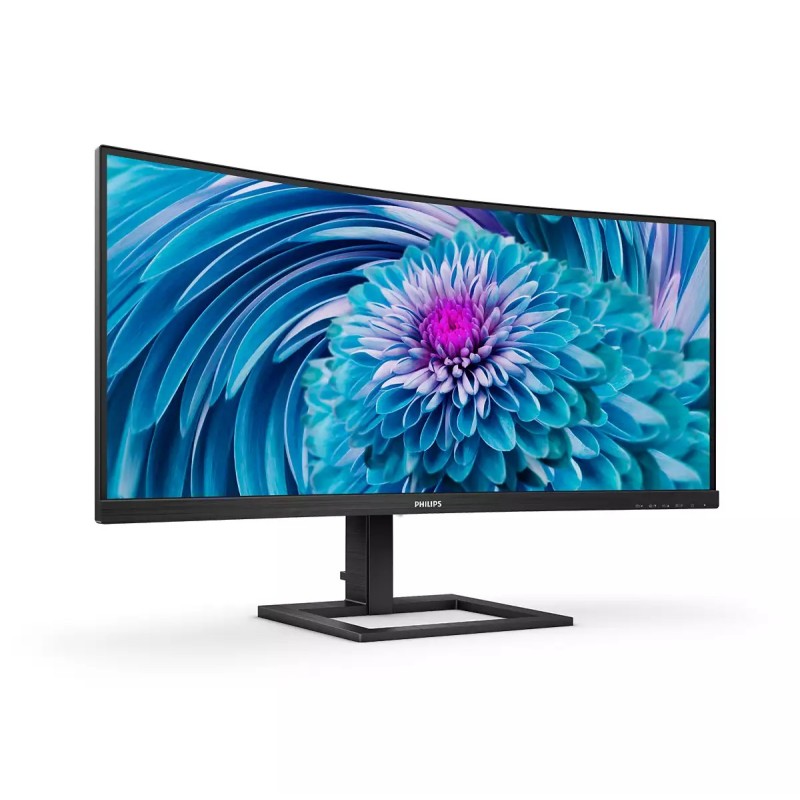 Philips E Line 346E2CUAE LCD Monitor Profissional Curvo, 86,4 cm (34"), 3440 x 1440 pixels Wide Quad HD+, 100Hz, USB-C, DisplayPort, HDMI, Ajuste de Altura, Altifalantes Integrados, Preto - 346E2CUAE/00 - 8712581770662