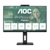AOC 24P3QW IPS Monitor Profissional Plano, 60,5 cm (23.8"), 1920 x 1080 pixels Full HD, 100Hz, USB-C, DisplayPort, HDMI, Táctil, Ajuste de Altura, Pivot, Altifalantes Integrados, Preto - 4038986140775