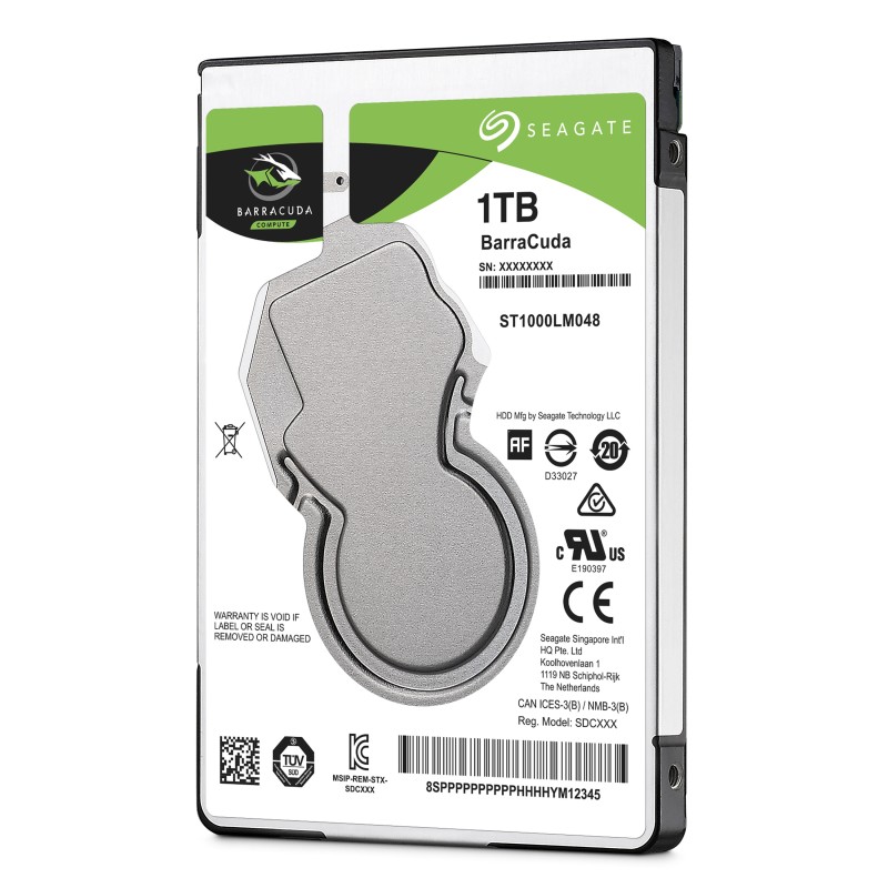 Seagate BarraCuda 1TB Disco HDD 1 TB 5400 RPM 128 MB SATA III 2.5" - ST1000LM048