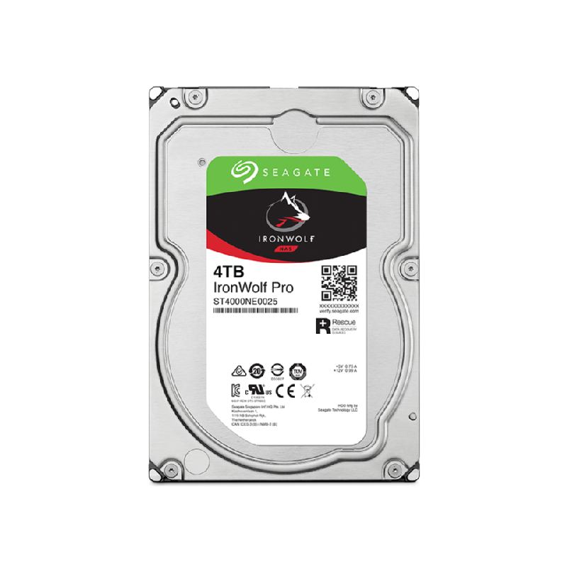 Seagate IronWolf Pro 4TB Disco HDD 4 TB 7200 RPM 256 MB SATA III 3.5" - ST4000NT001 - 8719706432351