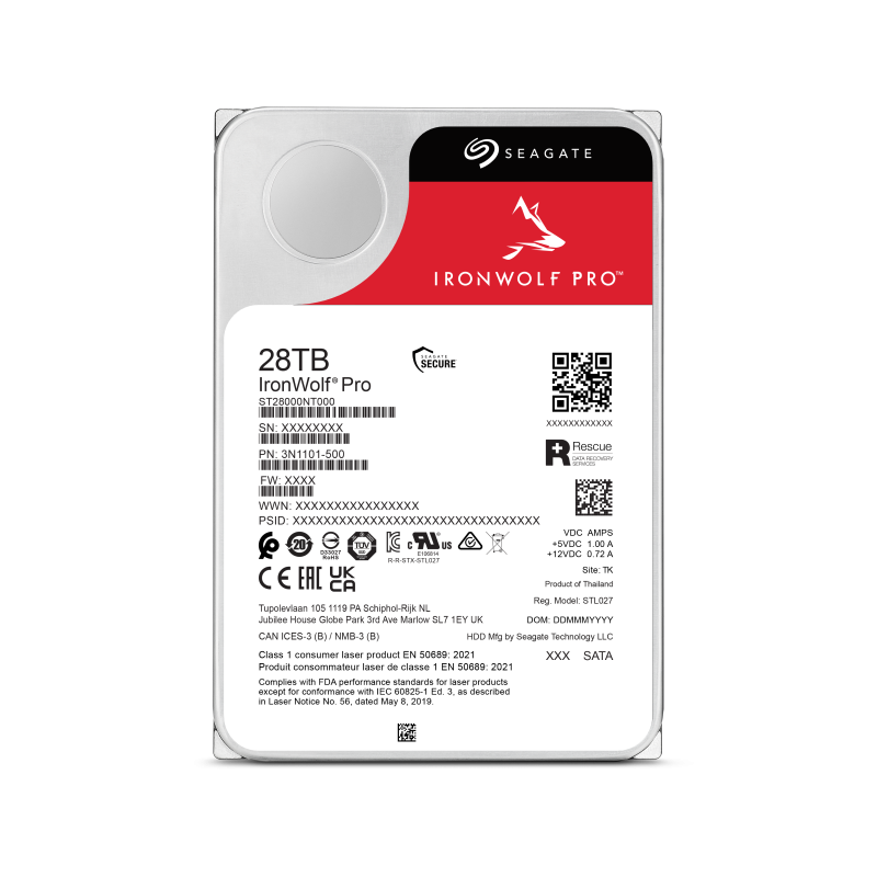 Seagate IronWolf Pro 28TB Disco HDD 28 TB 7200 RPM 512 MB SATA III 3.5" - ST28000NT000