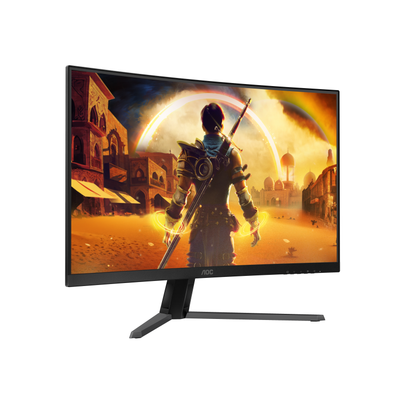 AOC G4 C32G42ZE LED Monitor Gaming Curvo, 80 cm (31.5"), 1920 x 1080 pixels Full HD, 240Hz, HDMI, DisplayPort, Ajuste de Inclinação, Preto Vermelho - C32G42ZE - 4038986183093