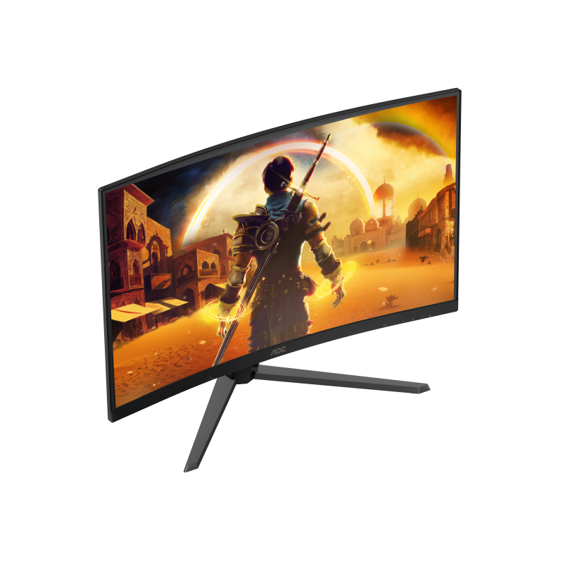 AOC G4 C32G42ZE LED Monitor Gaming Curvo, 80 cm (31.5"), 1920 x 1080 pixels Full HD, 240Hz, HDMI, DisplayPort, Ajuste de Inclinação, Preto Vermelho - C32G42ZE - 4038986183093