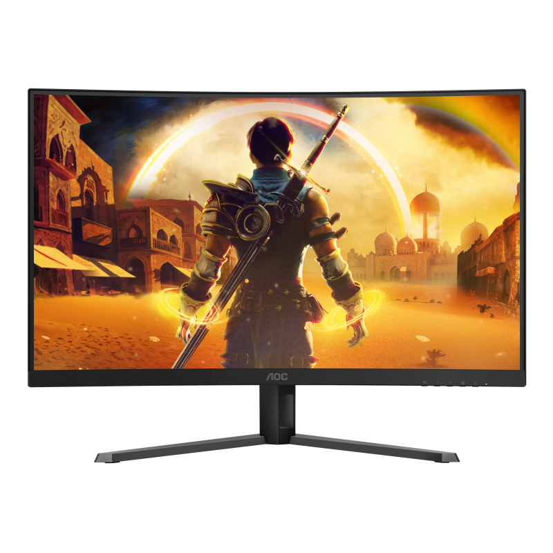 AOC G4 C32G42ZE LED Monitor Gaming Curvo, 80 cm (31.5"), 1920 x 1080 pixels Full HD, 240Hz, HDMI, DisplayPort, Ajuste de Inclinação, Preto Vermelho - C32G42ZE - 4038986183093