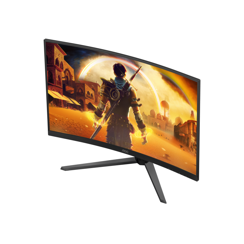 AOC G4 C32G42ZE LED Monitor Gaming Curvo, 80 cm (31.5"), 1920 x 1080 pixels Full HD, 240Hz, HDMI, DisplayPort, Ajuste de Inclinação, Preto Vermelho - C32G42ZE - 4038986183093