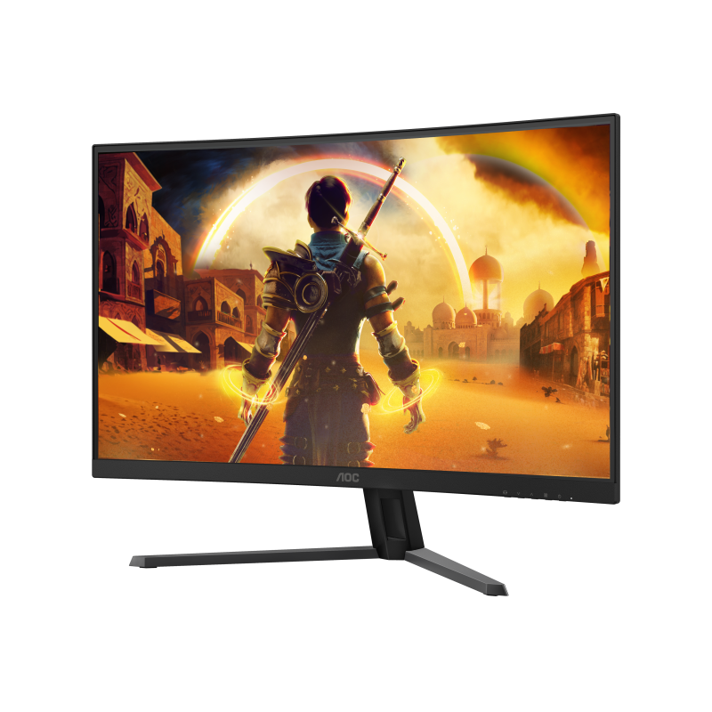 AOC G4 C32G42ZE LED Monitor Gaming Curvo, 80 cm (31.5"), 1920 x 1080 pixels Full HD, 240Hz, HDMI, DisplayPort, Ajuste de Inclinação, Preto Vermelho - C32G42ZE - 4038986183093