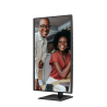 AOC E4 Q27E4U LED Monitor Profissional Plano, 68,6 cm (27"), 2560 x 1440 pixels Quad HD, 120Hz, HDMI, DisplayPort, Ajuste de Altura, Pivot, Altifalantes Integrados, Preto - Q27E4U - 4038986182812