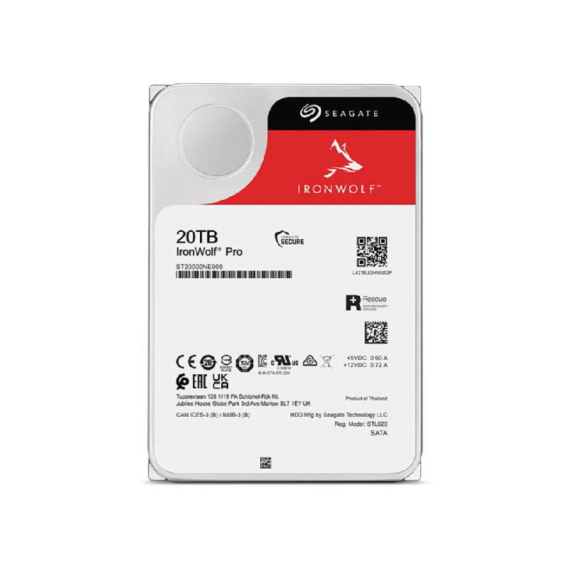 Seagate IronWolf Pro 20TB Disco HDD 20 TB 7200 RPM 256 MB SATA III 3.5" - ST20000NT001