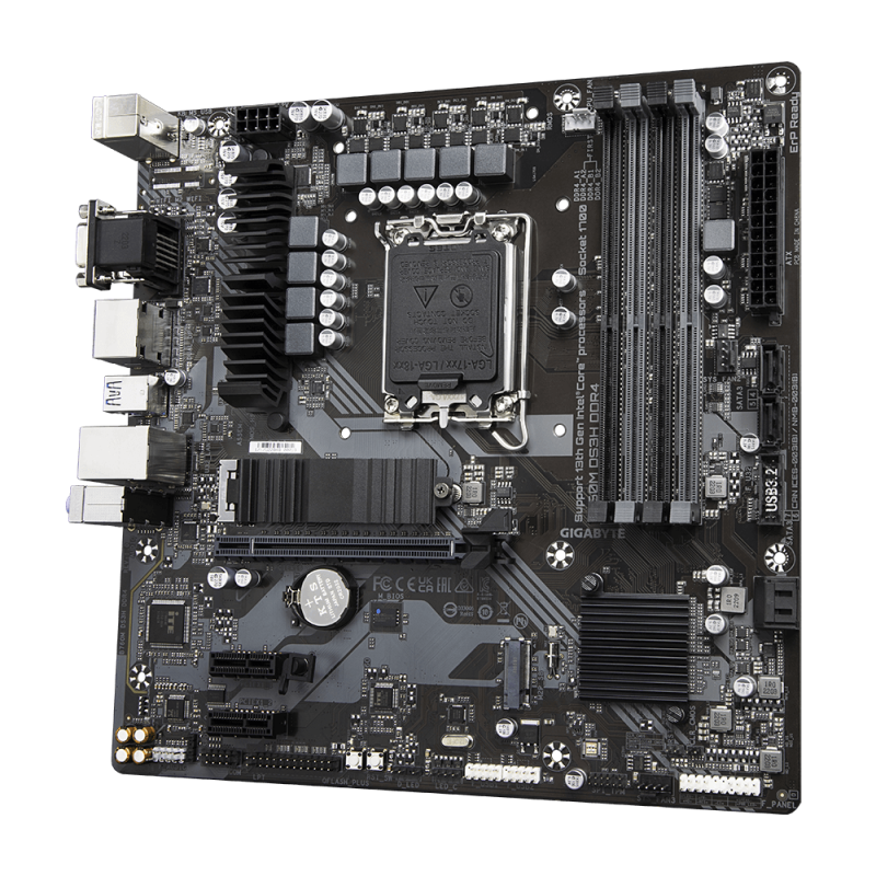 Gigabyte B760M DS3H DDR4 Motherboard Intel B760 Socket LGA 1700 DDR4 micro ATX PCIe 4.0 M.2 - 9MB76MS34-00-10 - 4719331850876