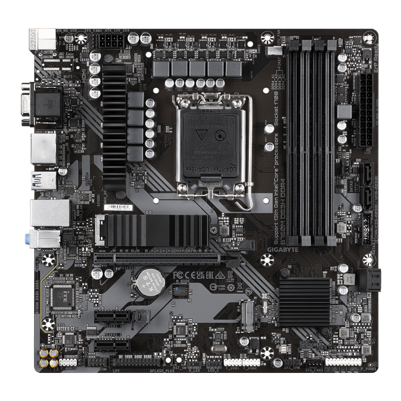 Gigabyte B760M DS3H DDR4 Motherboard Intel B760 Socket LGA 1700 DDR4 micro ATX PCIe 4.0 M.2 - 9MB76MS34-00-10 - 4719331850876