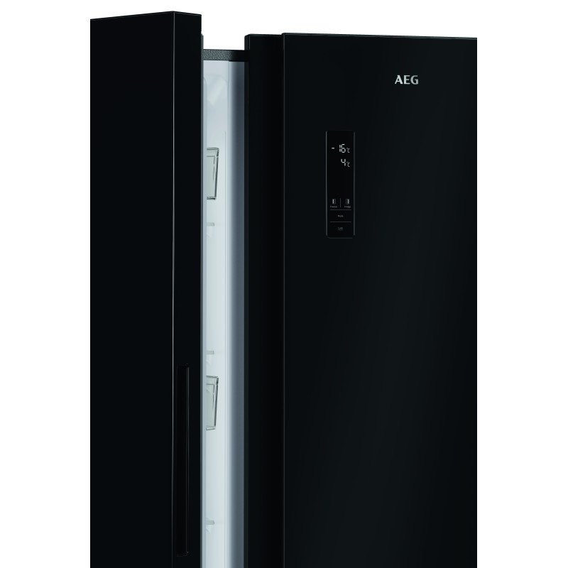 AEG TX6MR531EE Frigorífico Americano Side by Side Independente, 532 L, TwinTech No Frost, MultiFlow, Preto - 7333394144047