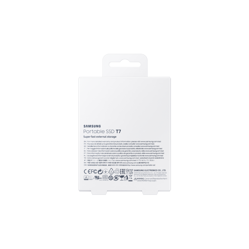 Samsung Portable T7 2TB Disco Externo SSD 2 TB USB 3.2 Cinzento - MU-PC2T0T/WW - 8806090312380