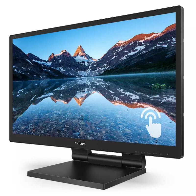 Philips 242B9T LCD Monitor Profissional Touch Screen SmoothTouch Plano, 60,5 cm (23.8"), 1920 x 1080 pixels Full HD, 60Hz, HDMI, DisplayPort, Ajuste de Altura, Altifalantes Integrados, Tátil, Preto - 242B9T/00 - 8712581756802