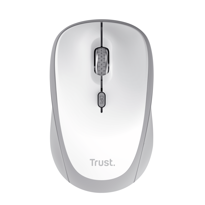 Trust Yvi+ Rato Sem Fios RF/Bluetooth Universal Ambidestro 1600 DPI Ótico 3 Botões Branco - 25454 - 8713439254549