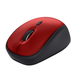 Trust Yvi+ Rato Sem Fios RF Wireless 1600 DPI Ótico 4 Botões Preto, Vermelho - 24550 - 8713439245509