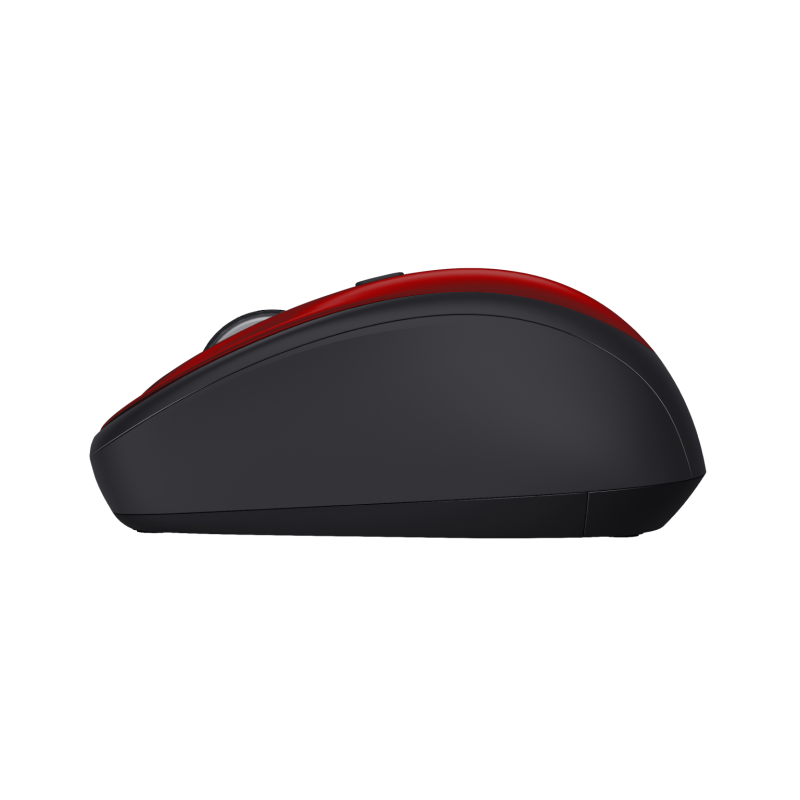 Trust Yvi+ Rato Sem Fios RF Wireless 1600 DPI Ótico 4 Botões Preto, Vermelho - 24550 - 8713439245509