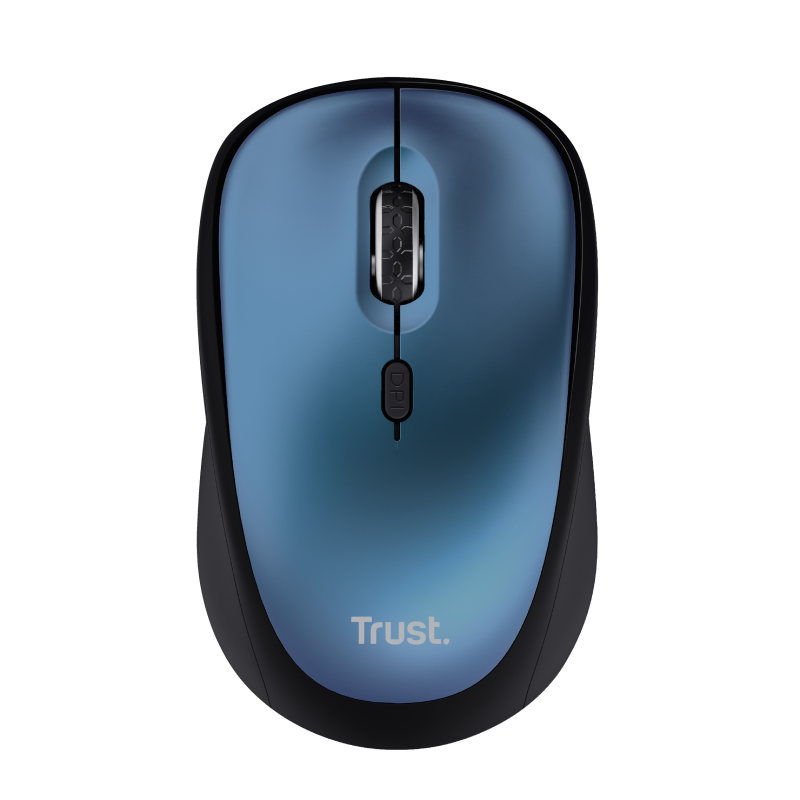 Trust Yvi+ Rato Sem Fios RF Wireless 1600 DPI Ótico 4 Botões Preto, Azul - 24551 - 8713439245516
