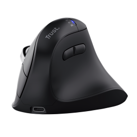 Trust Vyran Rato Sem Fios RF/Bluetooth Universal Vertical 4800 DPI Ótico 8 Botões Preto - 26107 - 8713439261073
