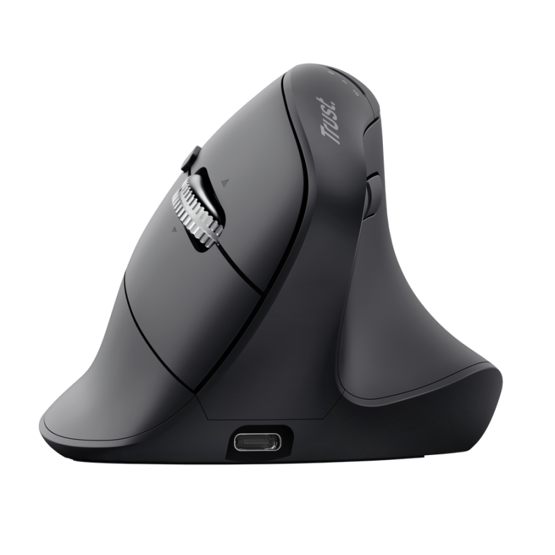 Trust Vyran Rato Sem Fios RF/Bluetooth Universal Vertical 4800 DPI Ótico 8 Botões Preto - 26107 - 8713439261073