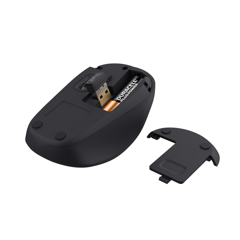 Trust TM-201 Rato Sem Fios RF Wireless 1600 DPI Ótico 4 Botões Preto - 24706 - 8713439247060