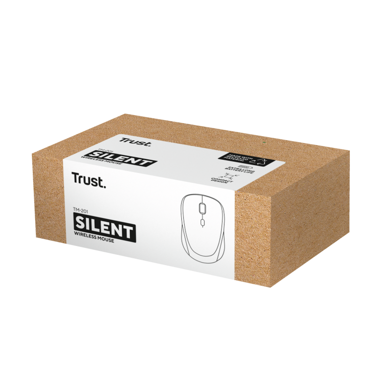 Trust TM-201 Rato Sem Fios RF Wireless 1600 DPI Ótico 4 Botões Preto - 24706 - 8713439247060