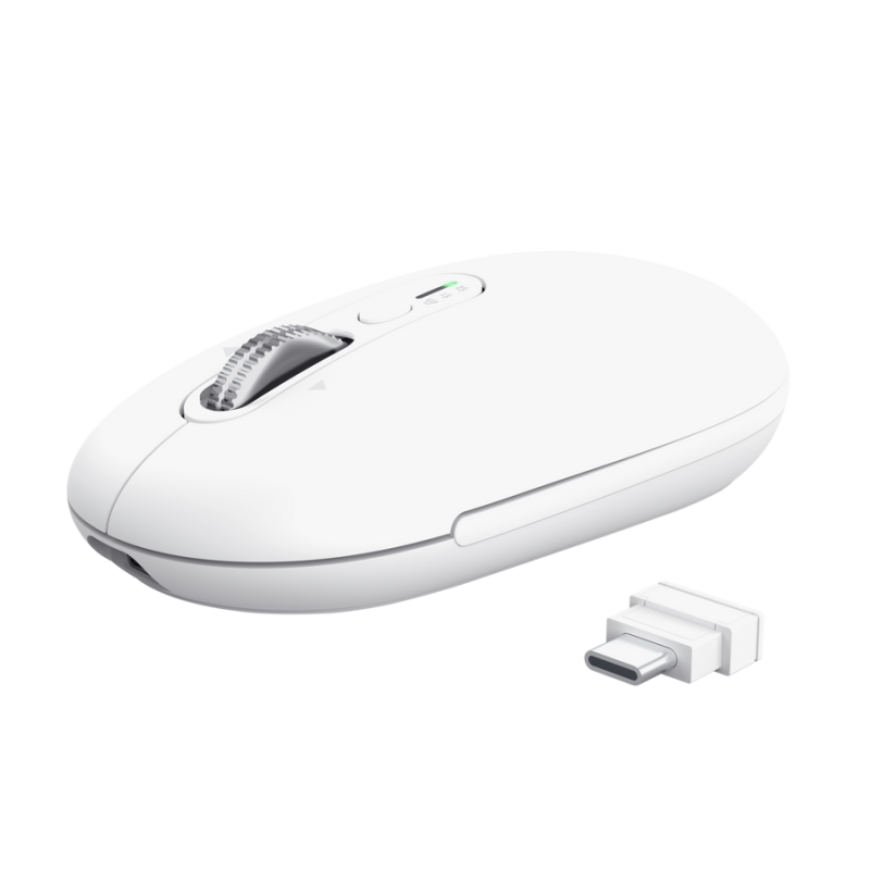 Trust Seron Slim Multi Rato Sem Fios RF/Bluetooth Ambidestro 3200 DPI Ótico 7 Botões Branco - 26019 - 8713439260199