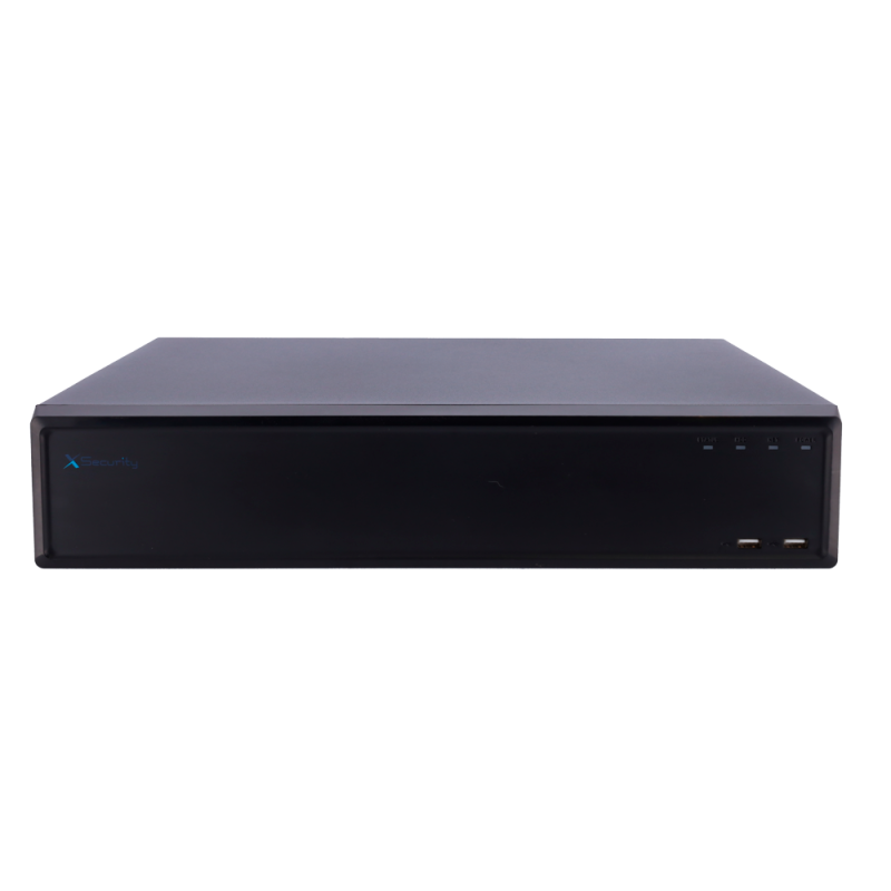 X-Security XS-NVR6864A-16P-WIZ Gravador NVR, 64 CH, 64 IP, 16 PoE, 32 MP, 384 Mbps, 8 HDD até 128 TB, HDMI 4K e VGA, IA, WizSense, Metadados e AcuPick - 8435325487243