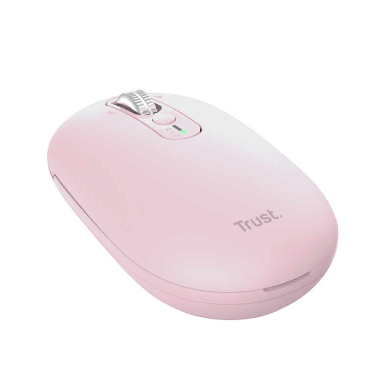 Trust Seron Slim Multi Rato Sem Fios RF/Bluetooth Ambidestro 3200 DPI Ótico 7 Botões Rosa - 26206 - 8713439262063