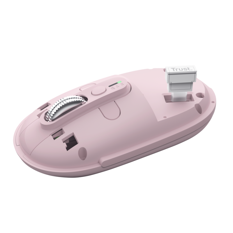 Trust Seron Slim Multi Rato Sem Fios RF/Bluetooth Ambidestro 3200 DPI Ótico 7 Botões Rosa - 26206 - 8713439262063