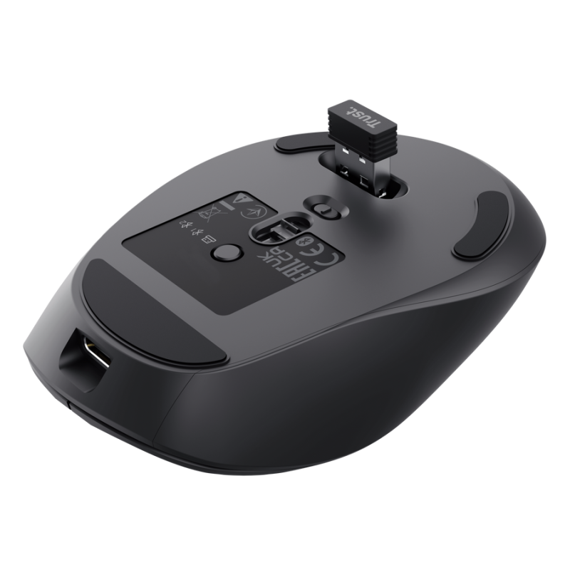 Trust Zevo Rato Sem Fios RF/Bluetooth Universal 4000 DPI Ótico 3 Botões Preto - 25991 - 8713439259919