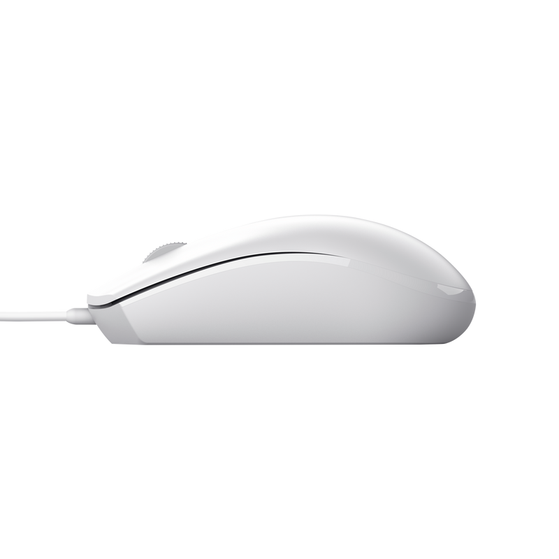 Trust TM-101 Rato Com Fios USB Ambidestro 1200 DPI Ótico 3 Botões Branco - 25320 - 8713439253207