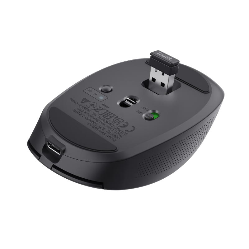 Trust Ozaa Rato Sem Fios RF/Bluetooth 3200 DPI Ótico 6 Botões Preto - 24819 - 8713439248197