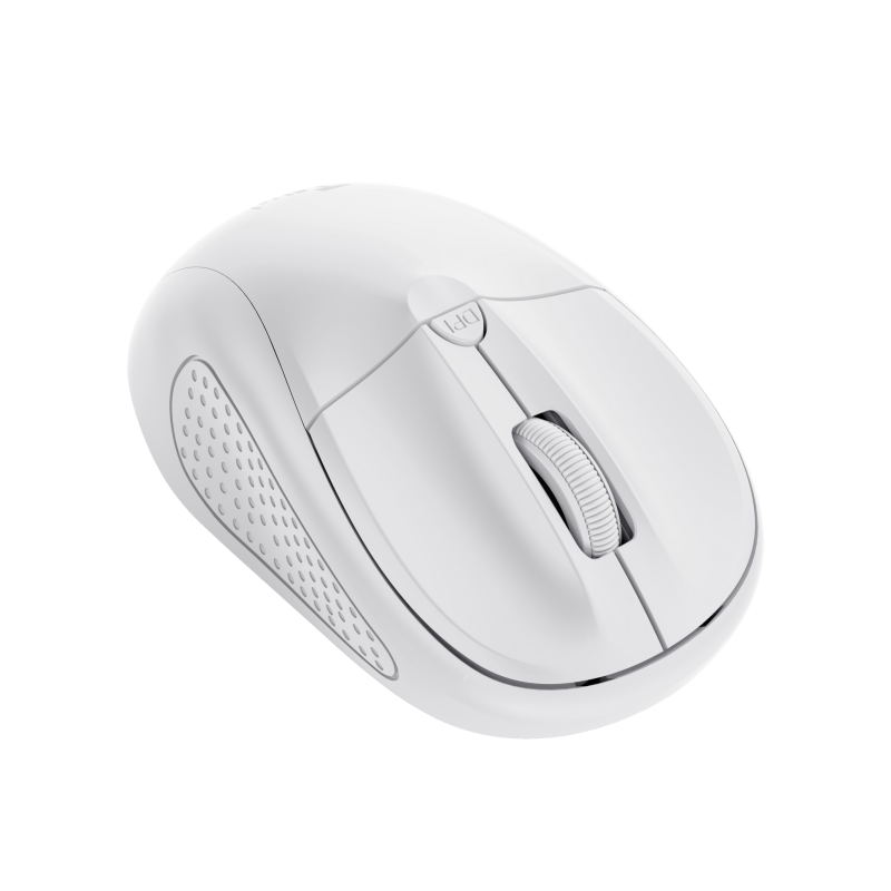 Trust Primo Rato Sem Fios RF Wireless Ambidestro 1600 DPI Ótico 4 Botões Branco - 24795 - 8713439247954