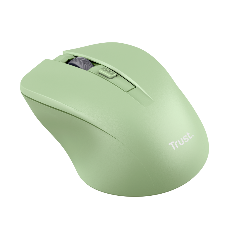 Trust Mydo Rato Sem Fios RF Wireless Ambidestro 1800 DPI Ótico 4 Botões Verde - 25042 - 8713439250428