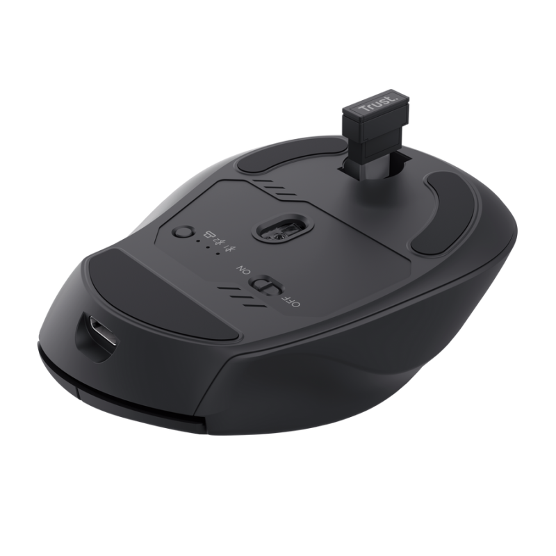 Trust Niven Rato Sem Fios RF/Bluetooth 3200 DPI Ótico 7 Botões Preto - 26021 - 8713439260212