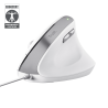Trust Bayo II Rato Com Fios USB Vertical 2400 DPI Ótico 6 Botões Branco - 25397 - 8713439253979