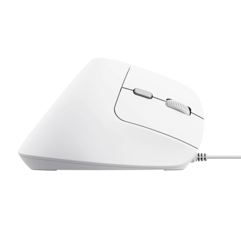 Trust Bayo II Rato Com Fios USB Vertical 2400 DPI Ótico 6 Botões Branco - 25397 - 8713439253979