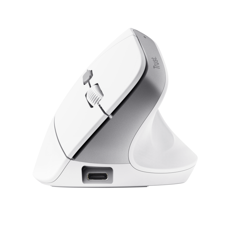 Trust Bayo II Rato Sem Fios RF Wireless Vertical 2400 DPI Ótico 6 Botões Branco - 25398 - 8713439253986