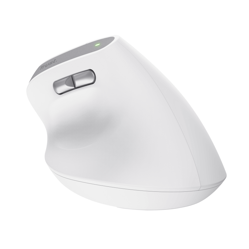 Trust Bayo II Rato Sem Fios RF Wireless Vertical 2400 DPI Ótico 6 Botões Branco - 25398 - 8713439253986