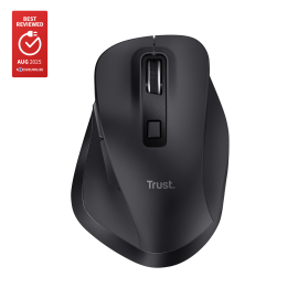 Trust Fyda Rato Sem Fios RF/Bluetooth Ergonómico 2400 DPI Ótico 6 Botões Preto - 25708 - 8713439257083