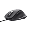 Trust Fyda Rato Com Fios USB Ergonómico 5000 DPI Ótico 6 Botões Preto - 24728 - 8713439247282