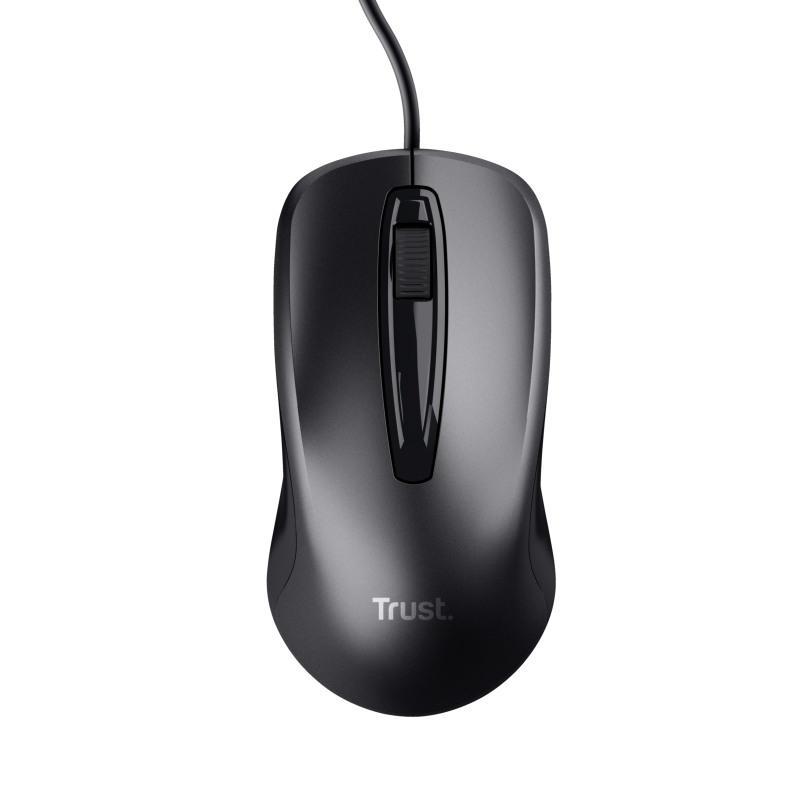 Trust Carve Rato Com Fios USB Ambidestro 1200 DPI Ótico 3 Botões Preto - 23733 - 8713439237337