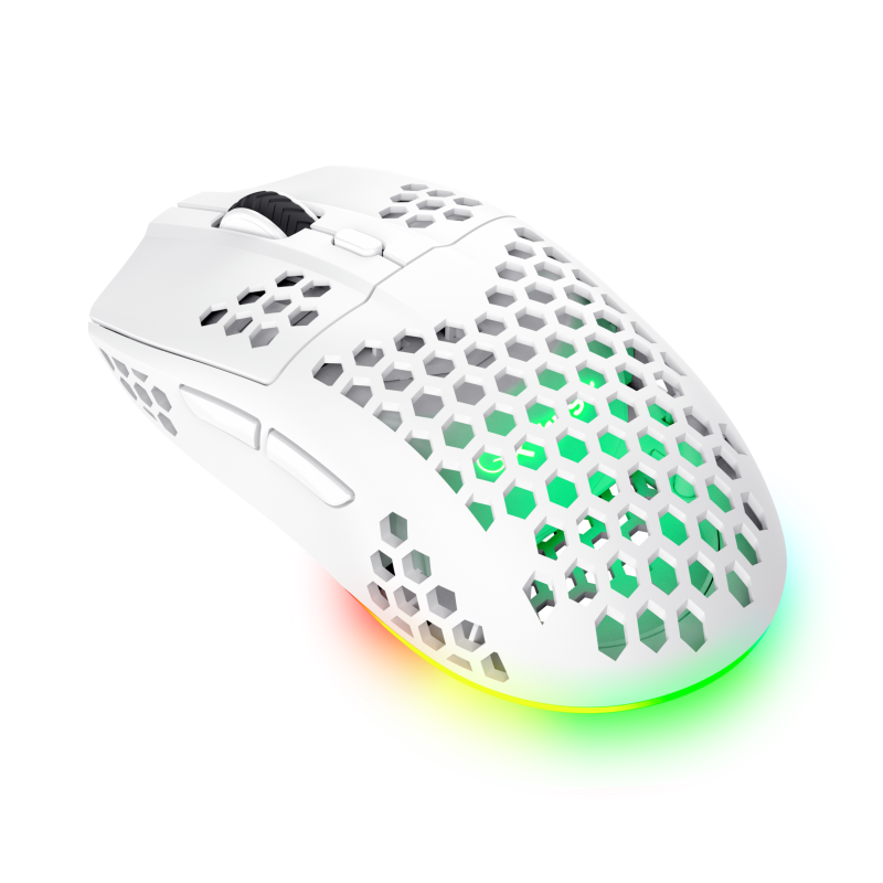 Trust GXT 929 Helox Rato Gaming RGB Sem Fios RF Wireless 4800 DPI Ótico 6 Botões Branco - 25390 - 8713439253900